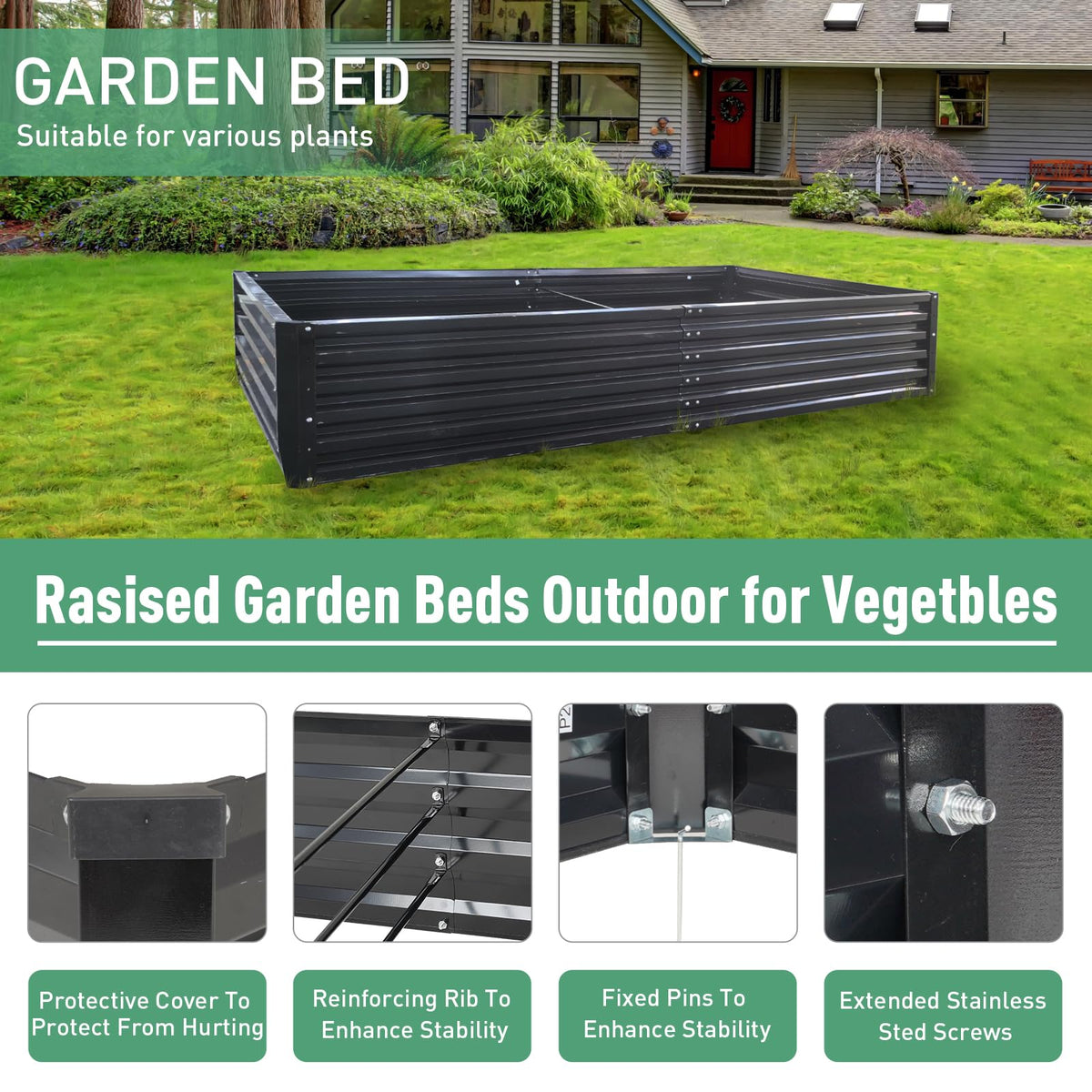 PICNICNI garden bed tomato cages included for trellised plants