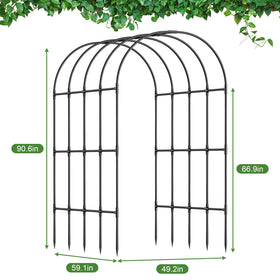 Decorative wire lattice adds rustic focal point for patios