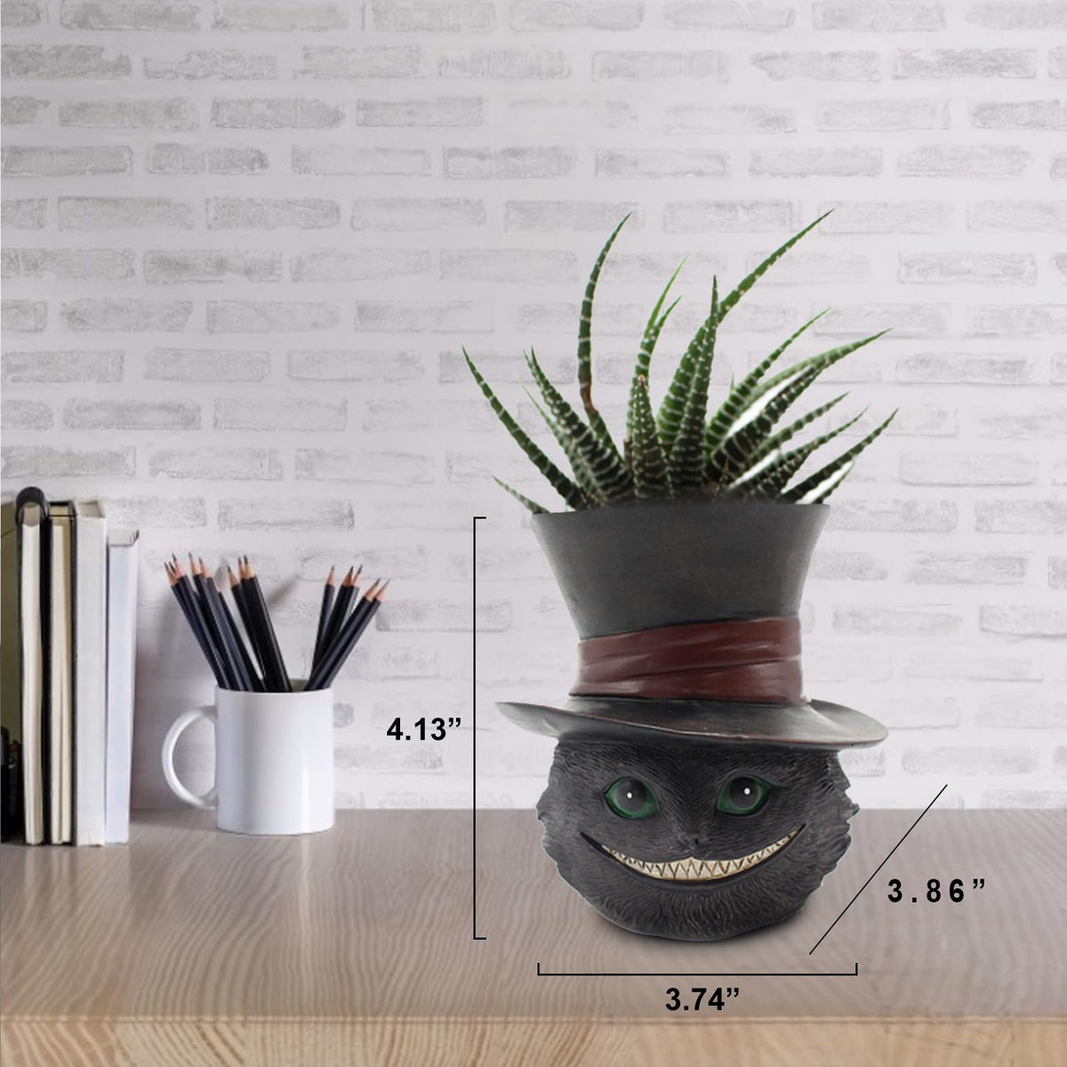 Picvelno desk decor planter keeps plants healthy with bottom drainage.