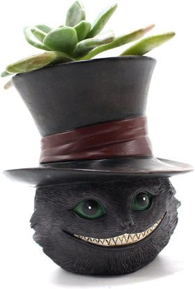 Picvelno resin succulent pot in small size fits tight spaces.