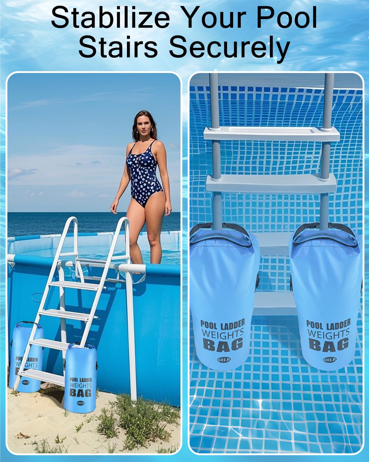 Premium 500D PVC material resists wear and water exposure