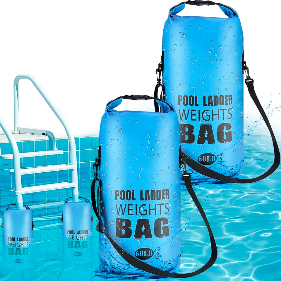 Piemow pool ladder weights stabilizing above-ground stairs for safer entry