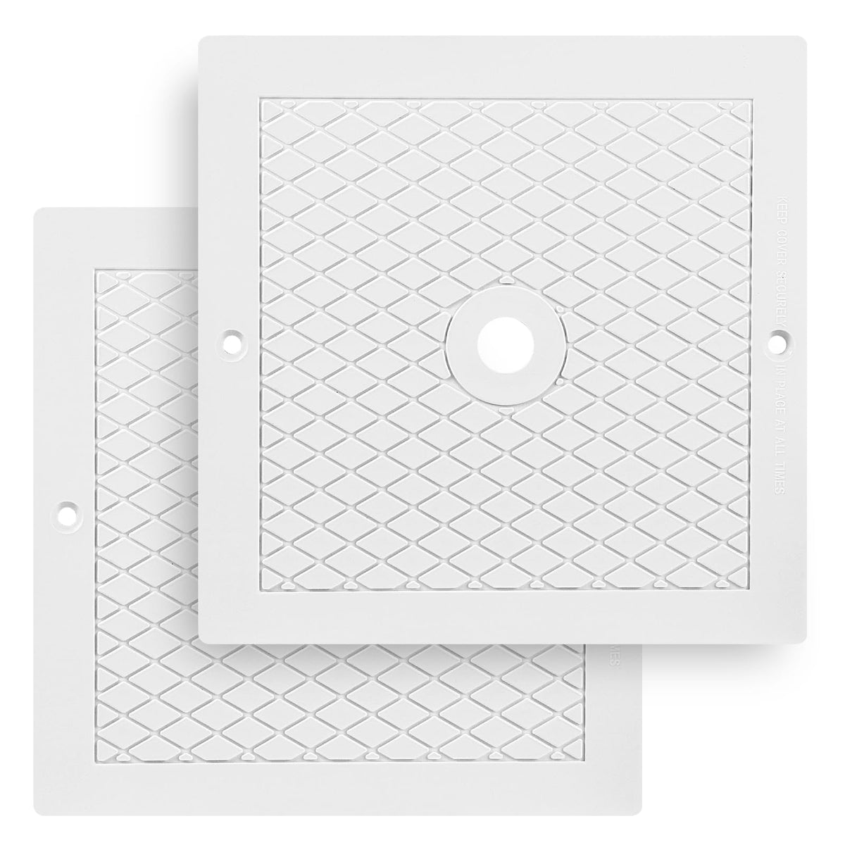 PIHIL 2-pack 10-inch skimmer lid front view highlights durable, weather-resistant design.