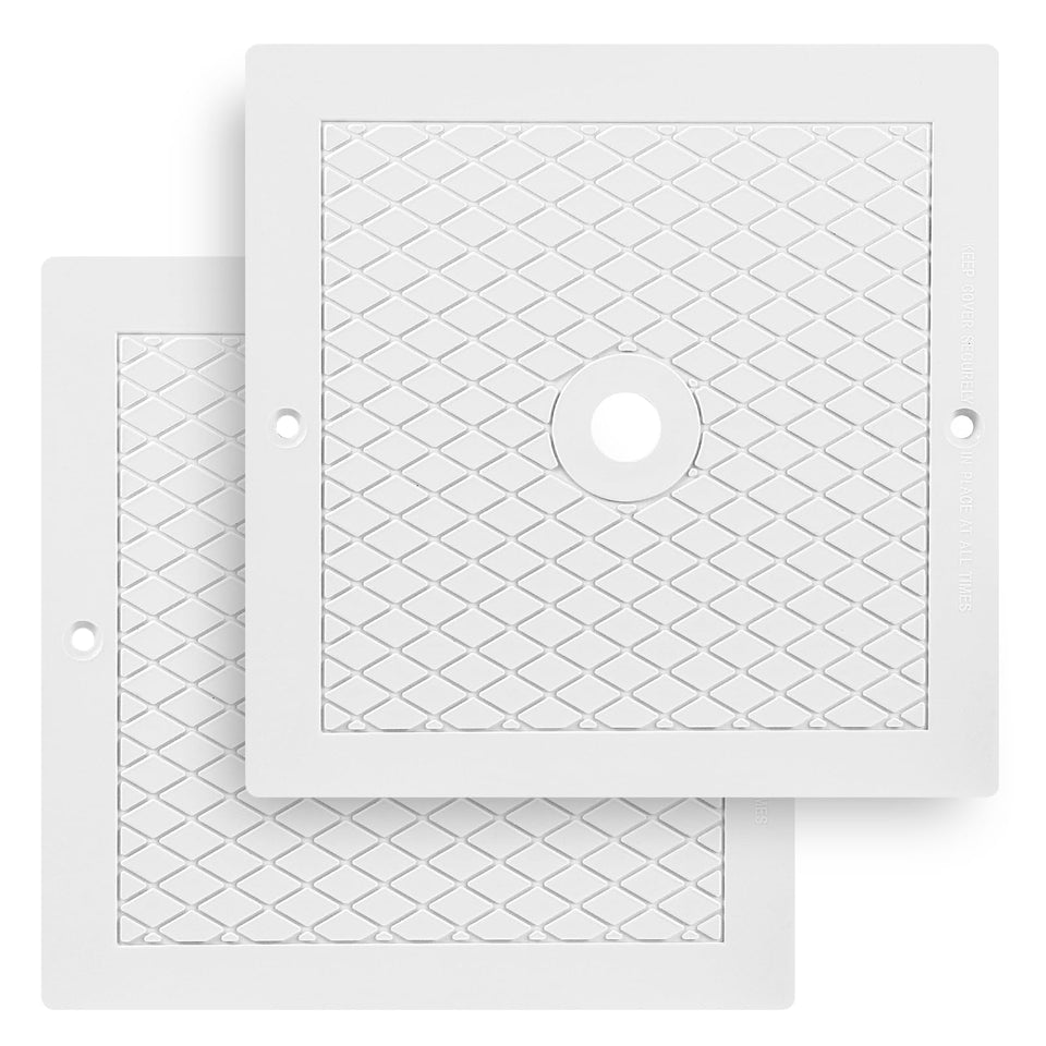 PIHIL 2-pack 10-inch skimmer lid front view highlights durable, weather-resistant design.