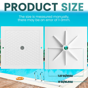 PIHIL 2-pack 10-inch skimmer lid side view demonstrates easy tool-free installation.