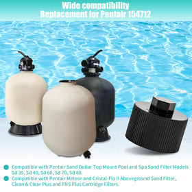 PIHIL sand filter gasket seal demonstrates durable, corrosion-resistant compatibility with Pentair SD models
