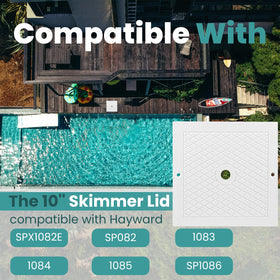 PIHIL skimmer lid SPX1082E-compatible close-up shows sturdy plastic resisting cracking.