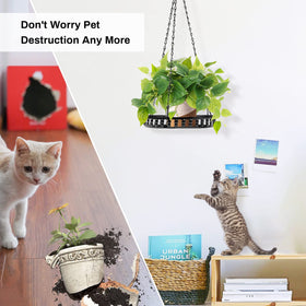PIKAMAO metal plant hanger wall mount suitable for compact spaces.