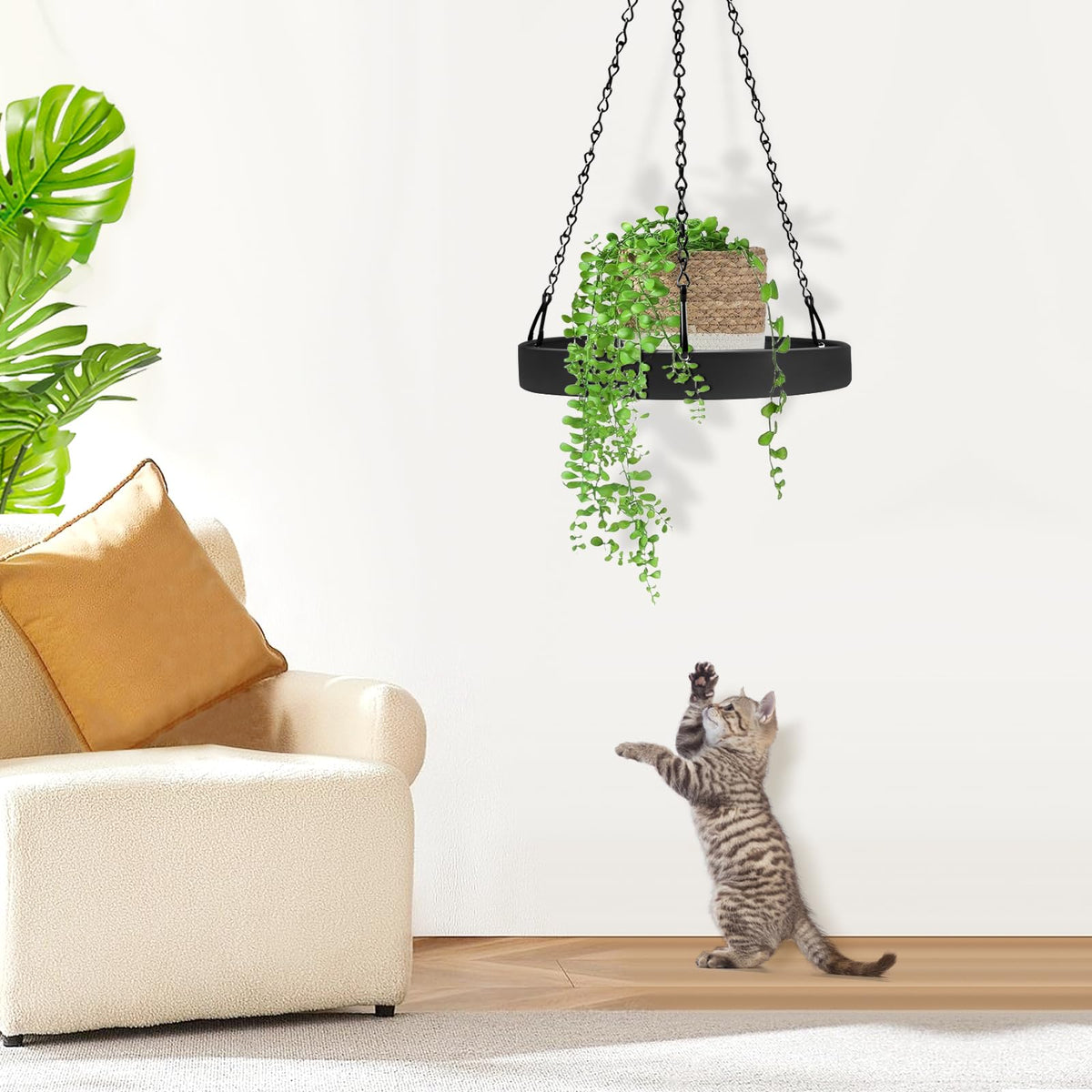 PIKAMAO three-chains and S-hook system ensures secure hanging