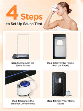 Pikulla portable sauna stores compactly under a bed for easy storage.