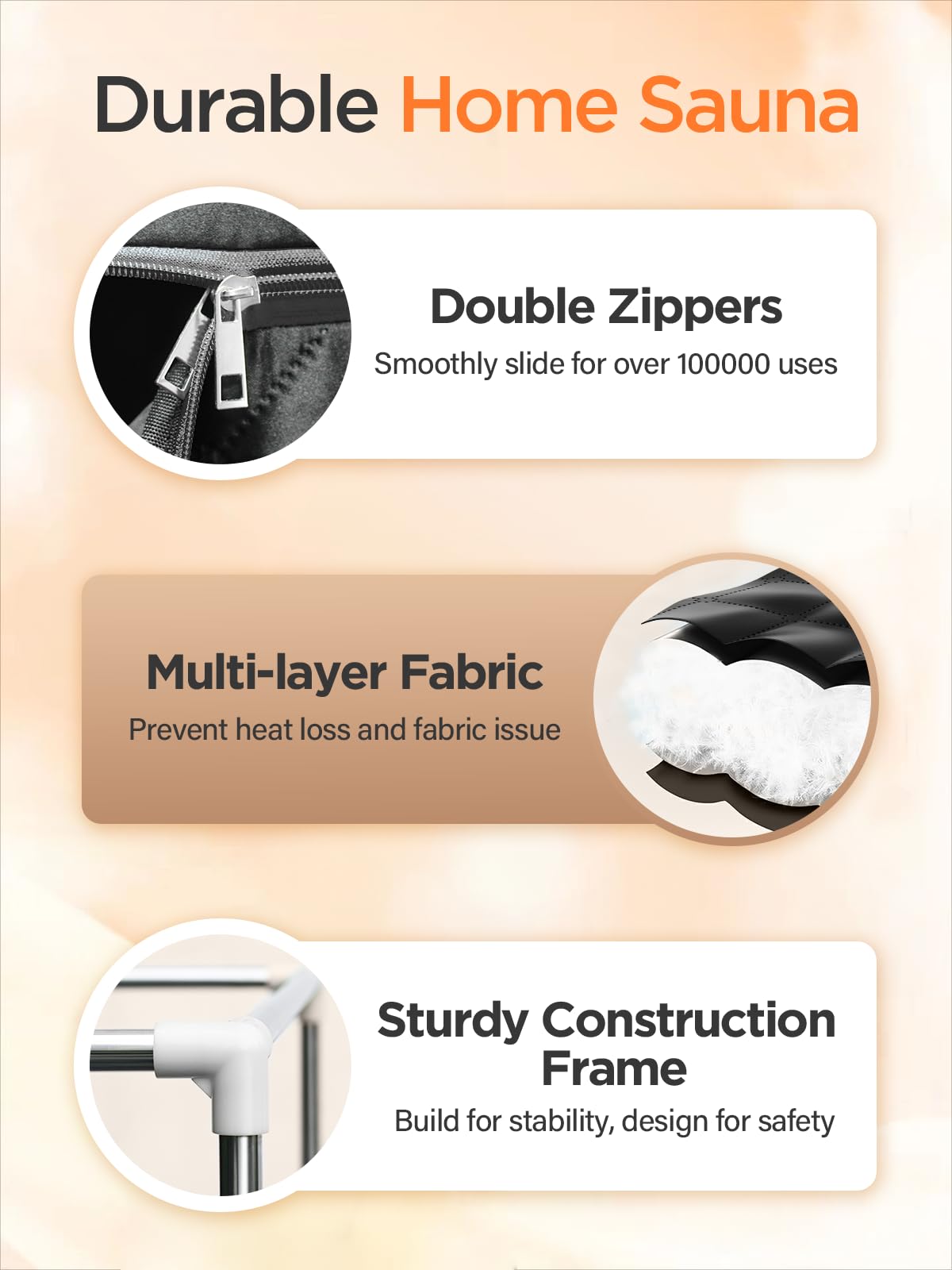 VOC-free design supports indoor use in living rooms or bedrooms.
