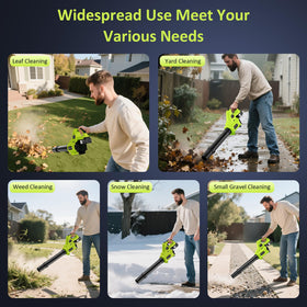 Pilento leaf blower for yard use tackles leaves and small gravel.
