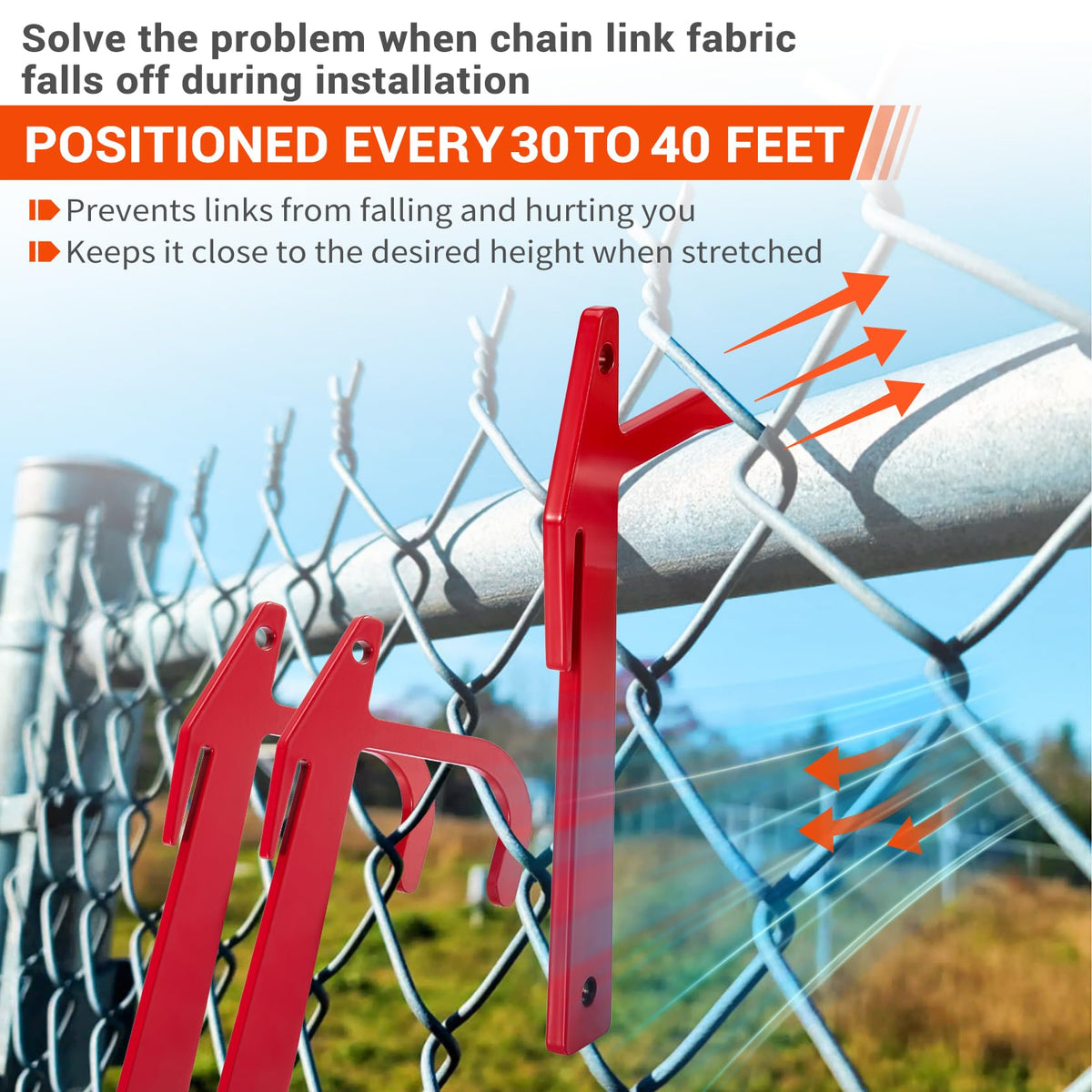 Pilida 10-pack banana clips ready for fast fence anchoring and consistent tension.