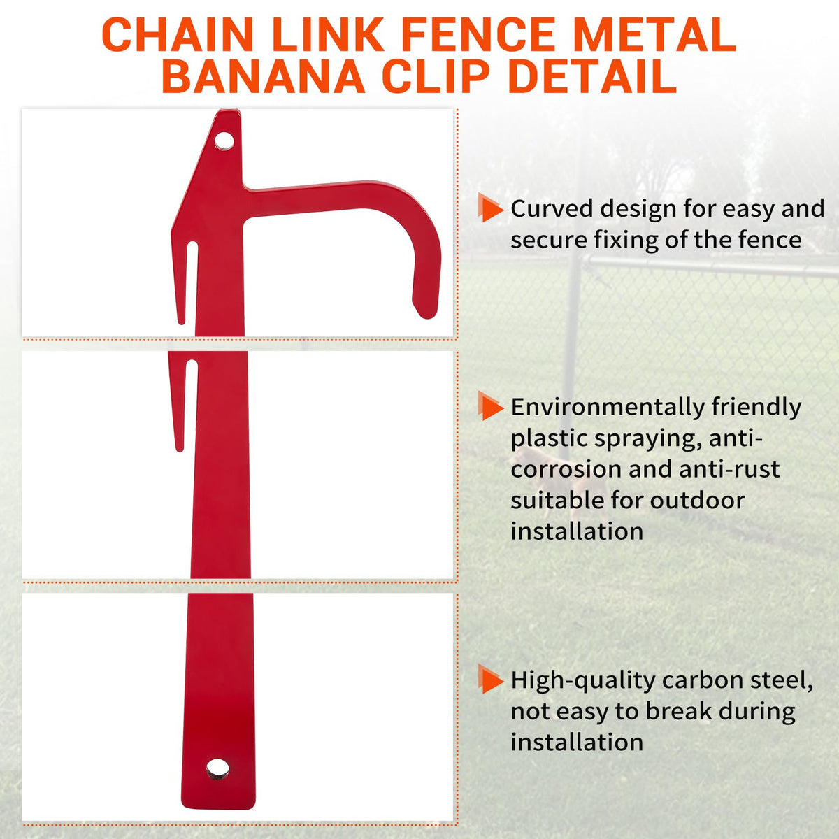 Pilida fence top rail clip secures the upper frame for a steadier fence line.