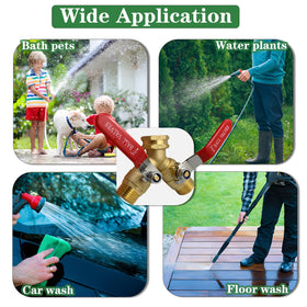 Pilispark dual outlets support two simultaneous watering tasks.