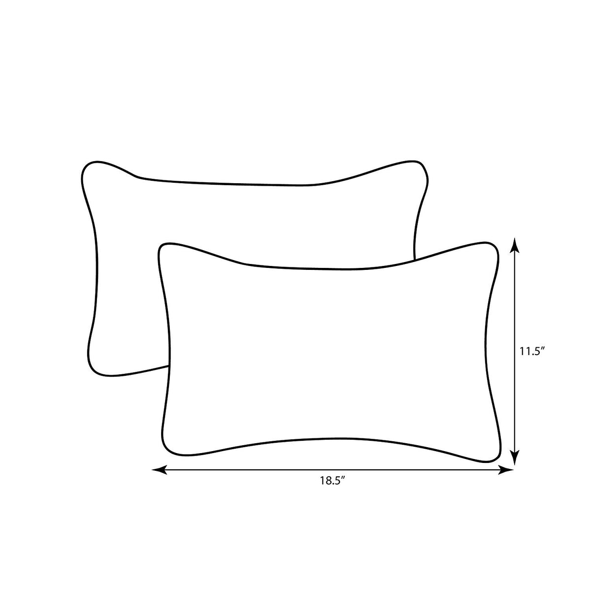 Pillow Perfect Tropic Floral two-pack lumbar pillows with plush fill for patio seating.