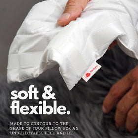 PillowWeights soft flexible beads contour to pillow shape for comfortable use.