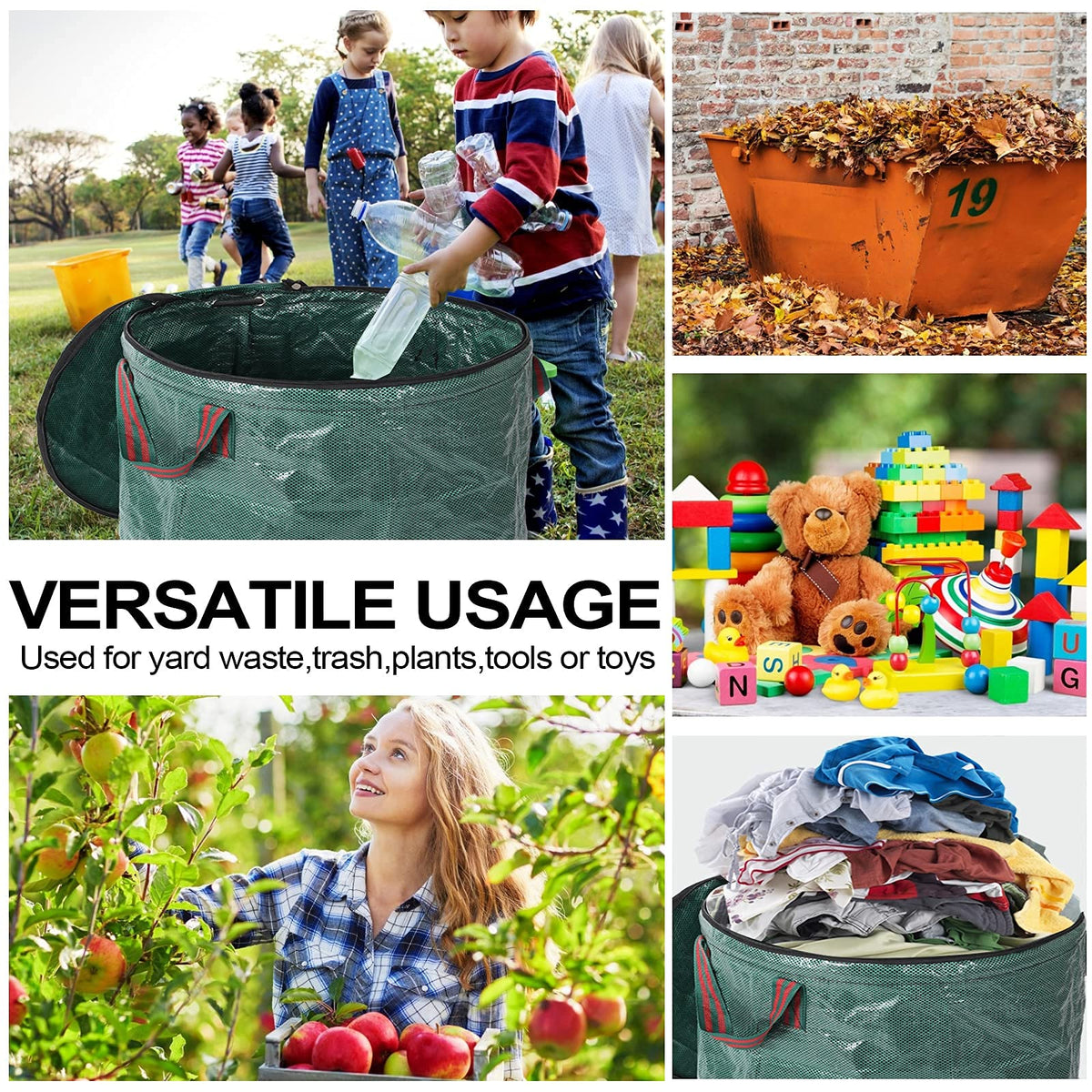 Pilntons foldable reusable garden bags store compactly between seasons