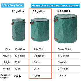 Pilntons heavy-duty yard bags open top for easy loading of leaves and clippings