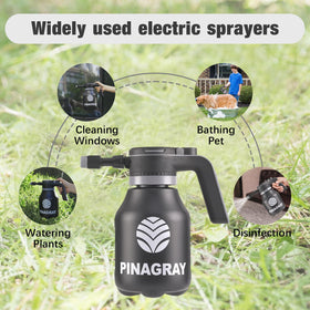 PINAGRAY multipurpose sprayer ideal for gardening, cleaning, and pet cooling.