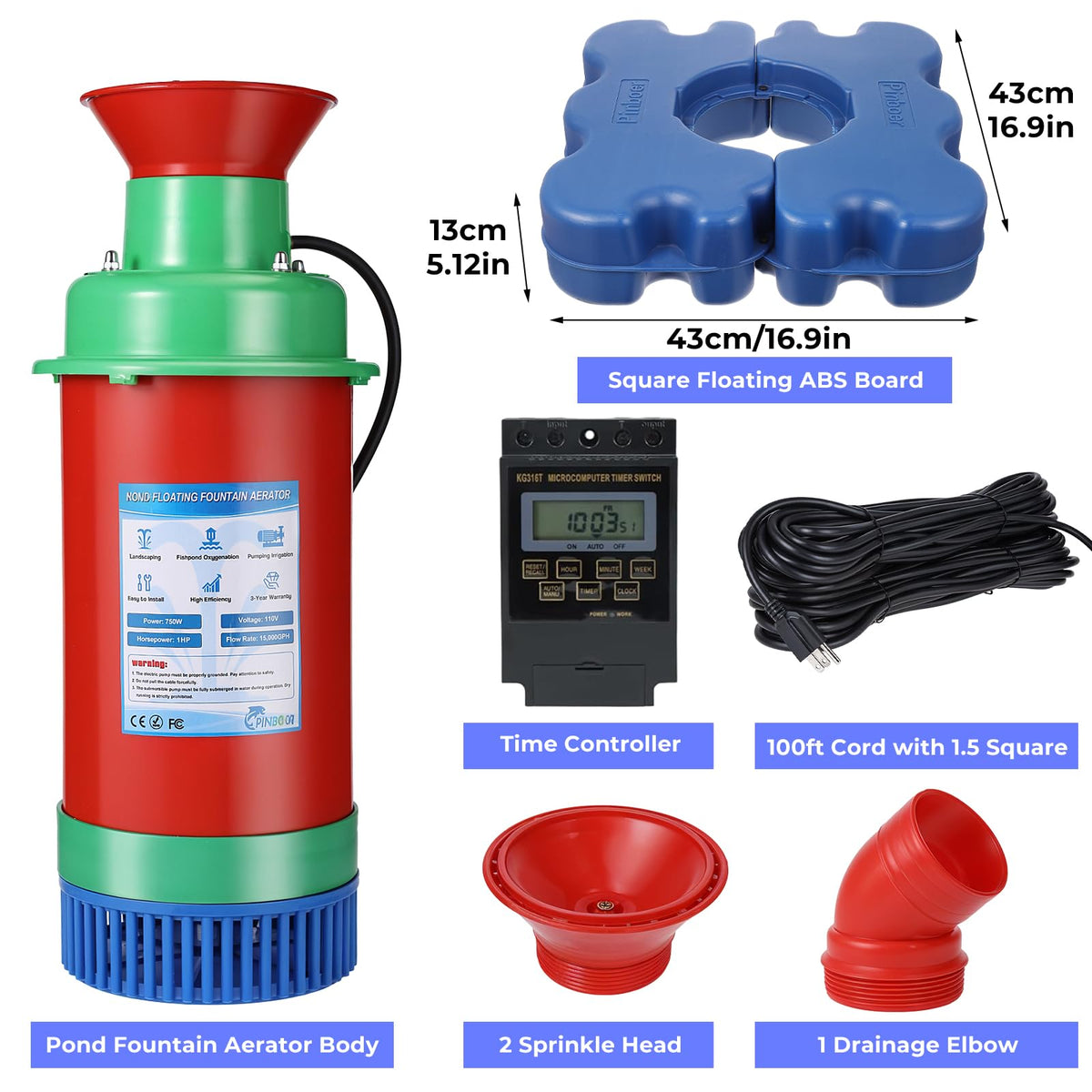 Pinboer floating installation kit ready for quick pond setup