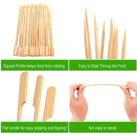 Pinchitto's 100-pack skewers ideal for kebabs, BBQs, and party appetizers.