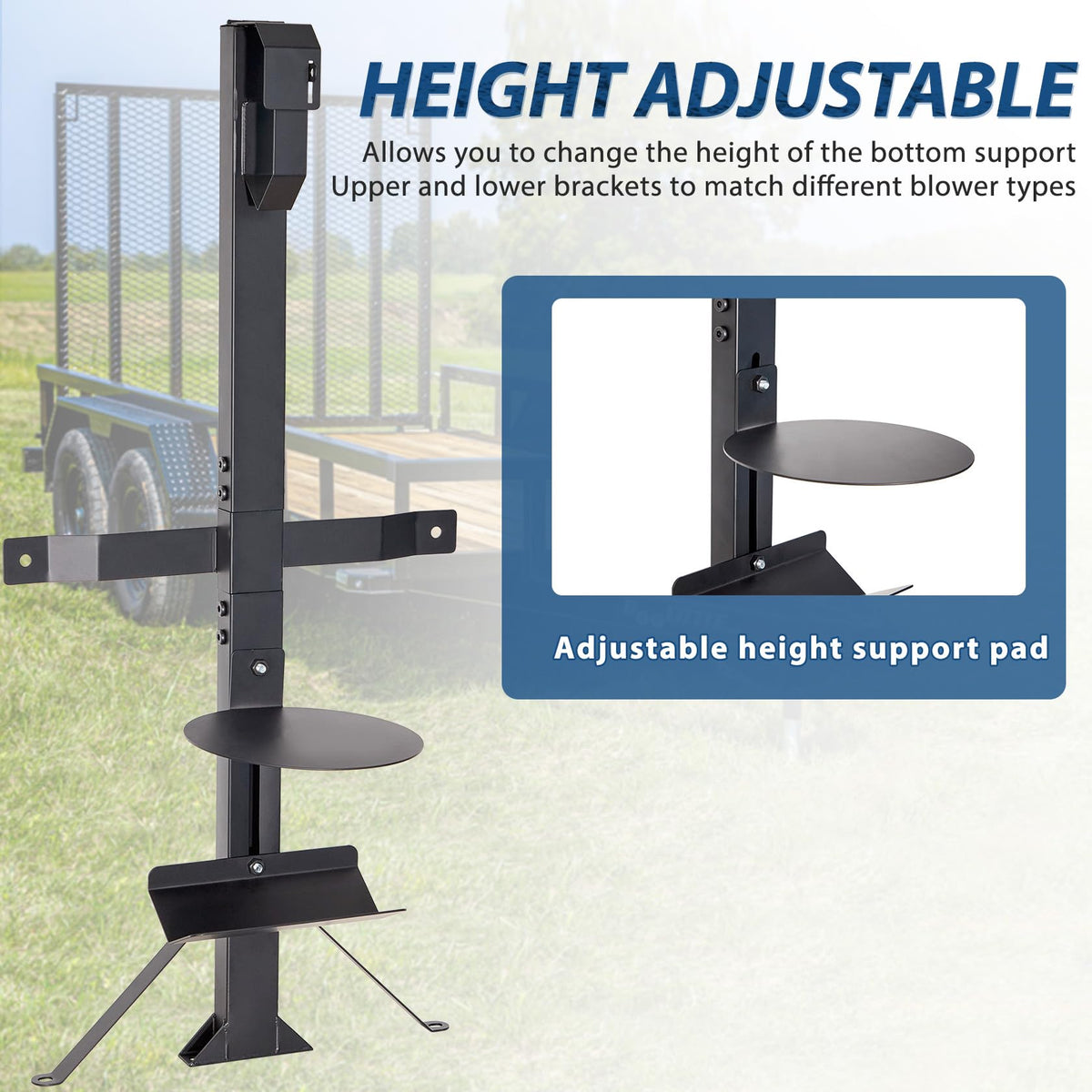 Pindex adjustable-height rail keeps blowers stable across models