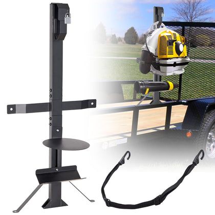 Pindex heavy-duty blower rack on trailer open setup for secure transport