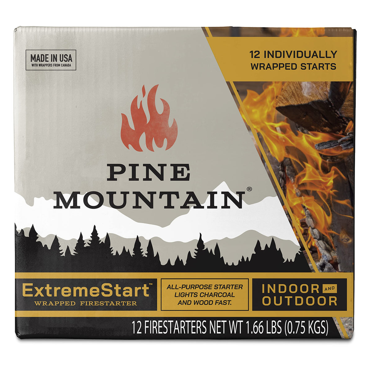Pine Mountain ExtremeStart wrap pack for clean handling and quick ignition