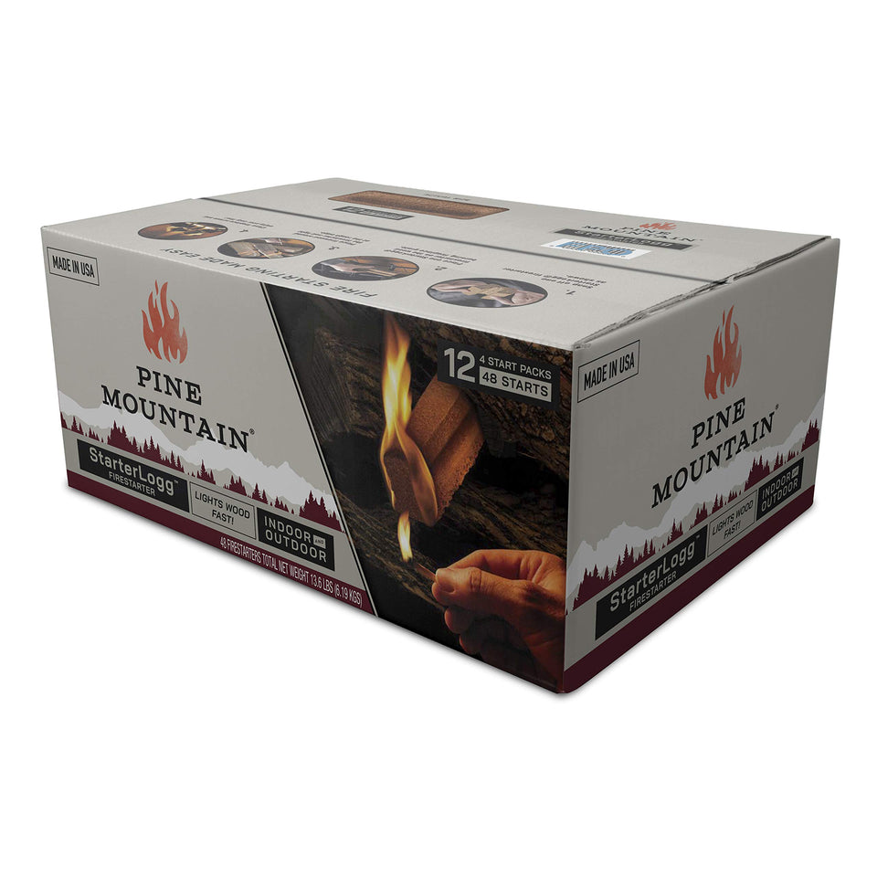 Pine Mountain StarterLogg blocks pack — fast, convenient fire start indoors or outdoors