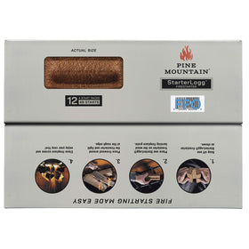 Pine Mountain StarterLogg clean-burning — renewable materials for greener fires