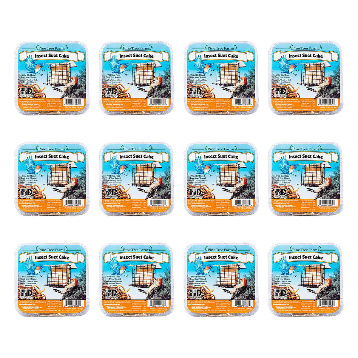 Pine Tree Farms insect suet cakes front view for year-round backyard feeding