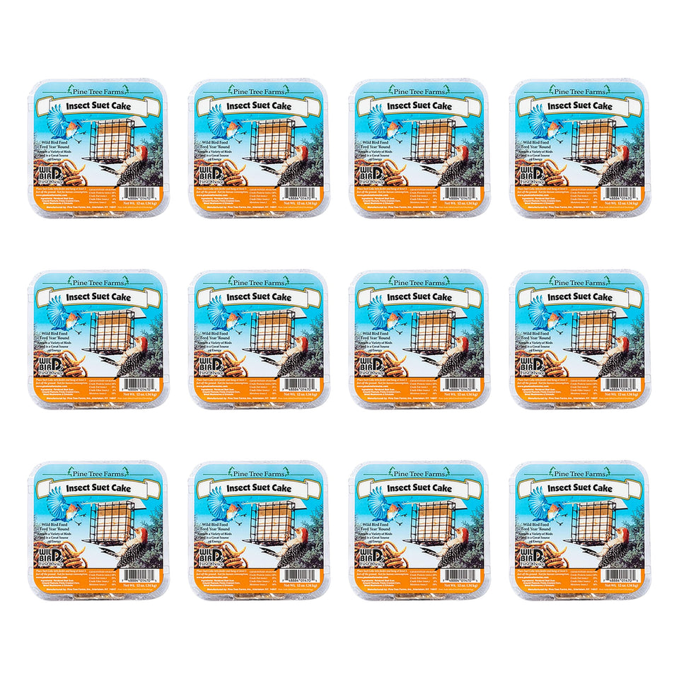 Pine Tree Farms insect suet cakes front view for year-round backyard feeding