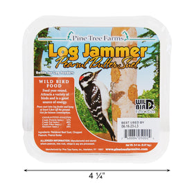 Pine Tree Farms Log Jammer suet plug supports bluebirds during chilly days