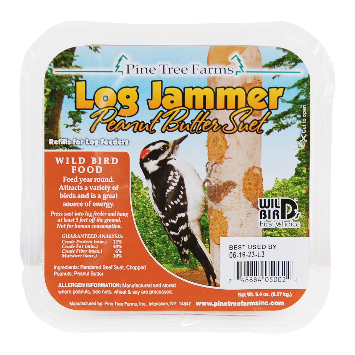 Pine Tree Farms Log Jammer plug fits log jammer feeders for easy refills