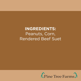 Pine Tree Farms no-melt suet cake endures heat, ideal for woodpeckers