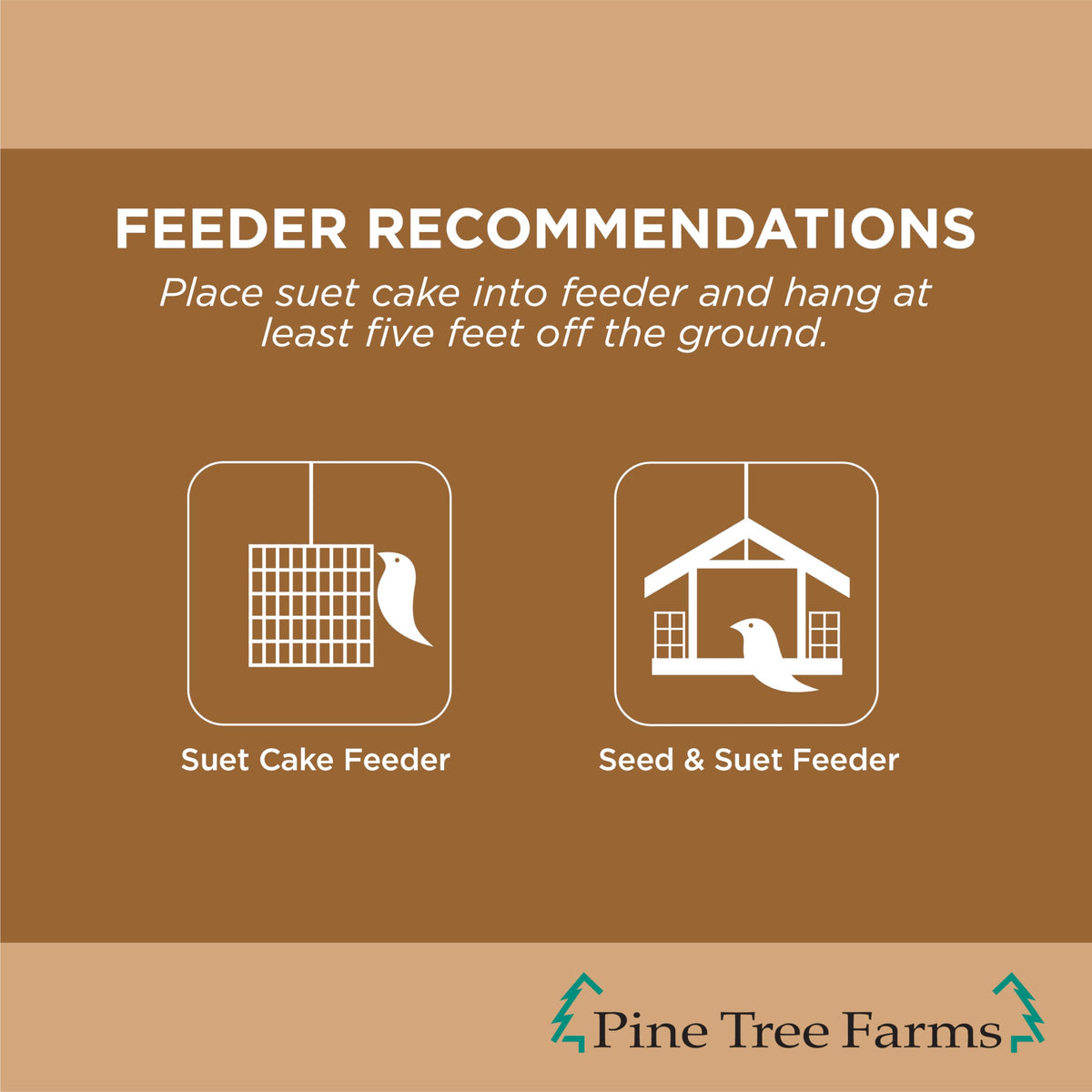 Pine Tree Farms peanut-loaded suet cake provides fat and protein for active birds