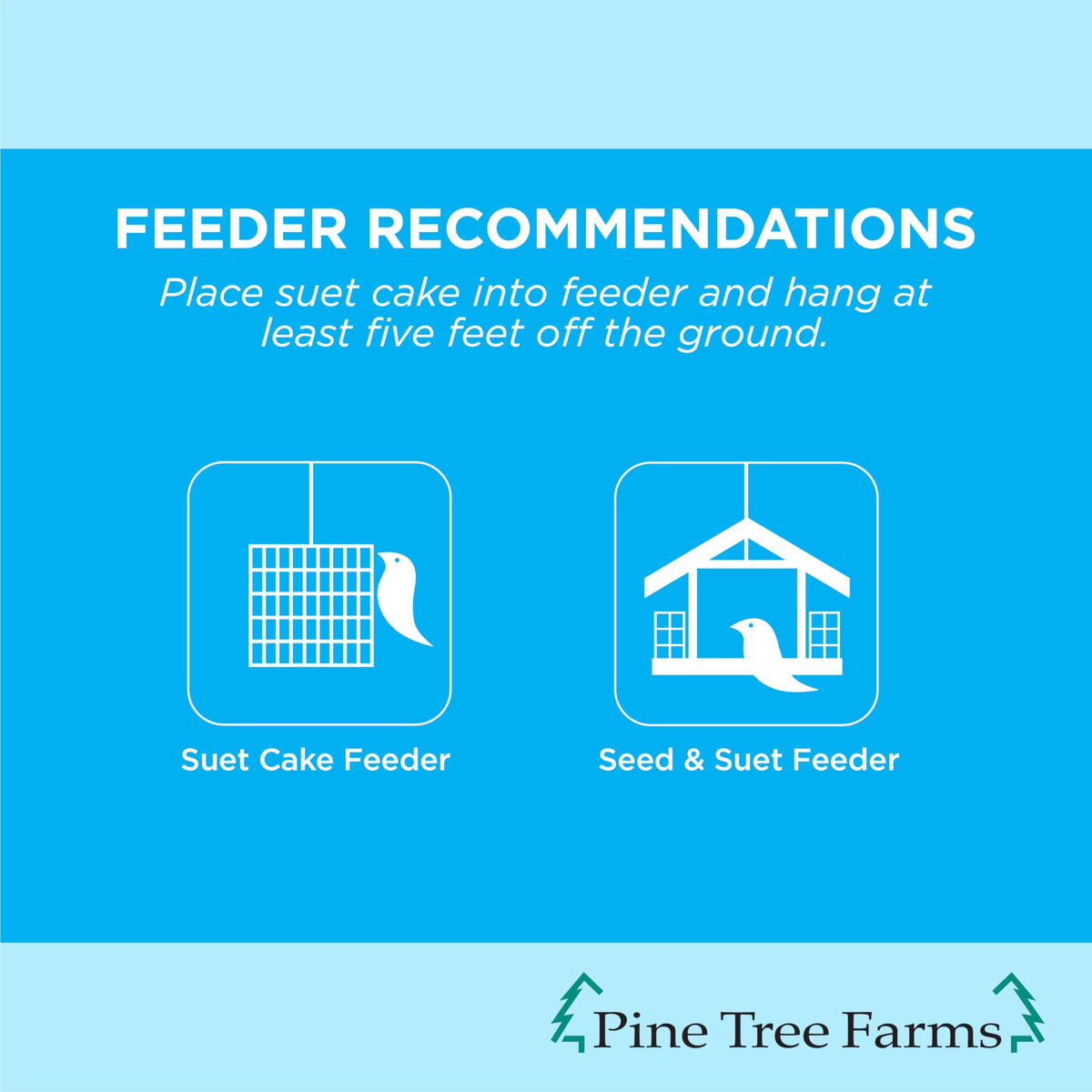 Pine Tree Farms never-melt formula shown on outdoor feeder during warm weather.
