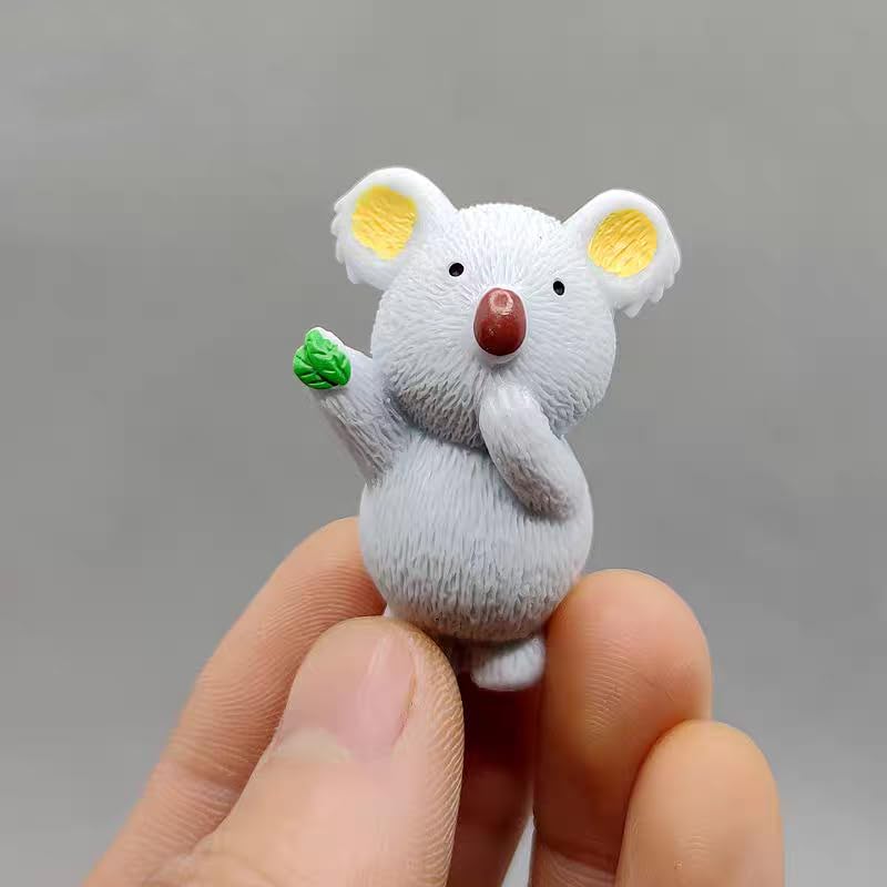 Pinenjoy koala carrying joey figurine enhances dollhouses and terrariums