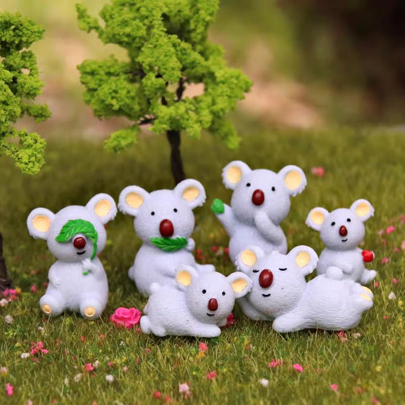 Pinenjoy koala lying on side figurine for zen displays