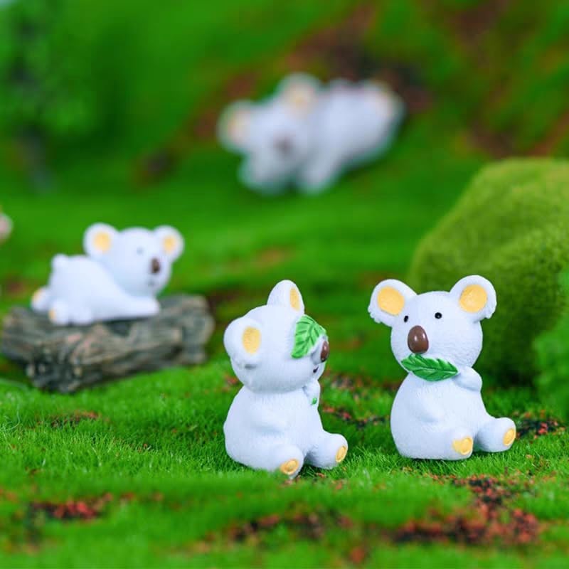 Pinenjoy koala touching stomach figurine for playful mini scenes