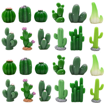 Pinenjoy mini cactus figurines collection for DIY decor and crafts.