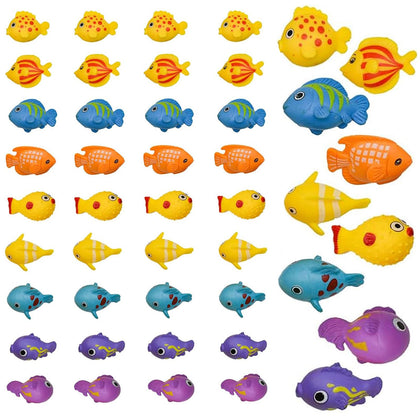 Pinenjoy mini sea fish figurines 50-pack 1inch: vibrant resin toppers for creative aquascapes