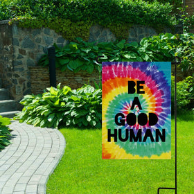 Pingpi Colorful Artwork Garden Flag brightens any yard or patio.