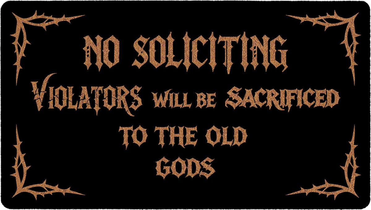 PingXunMat no soliciting doormat at the front door with 30x17 size for dirt control