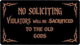 PingXunMat no soliciting doormat at the front door with 30x17 size for dirt control
