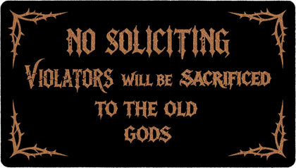 PingXunMat no soliciting doormat at the front door with 30x17 size for dirt control