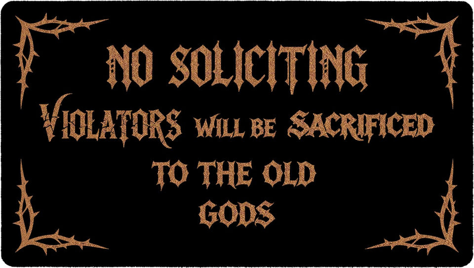 PingXunMat no soliciting doormat at the front door with 30x17 size for dirt control