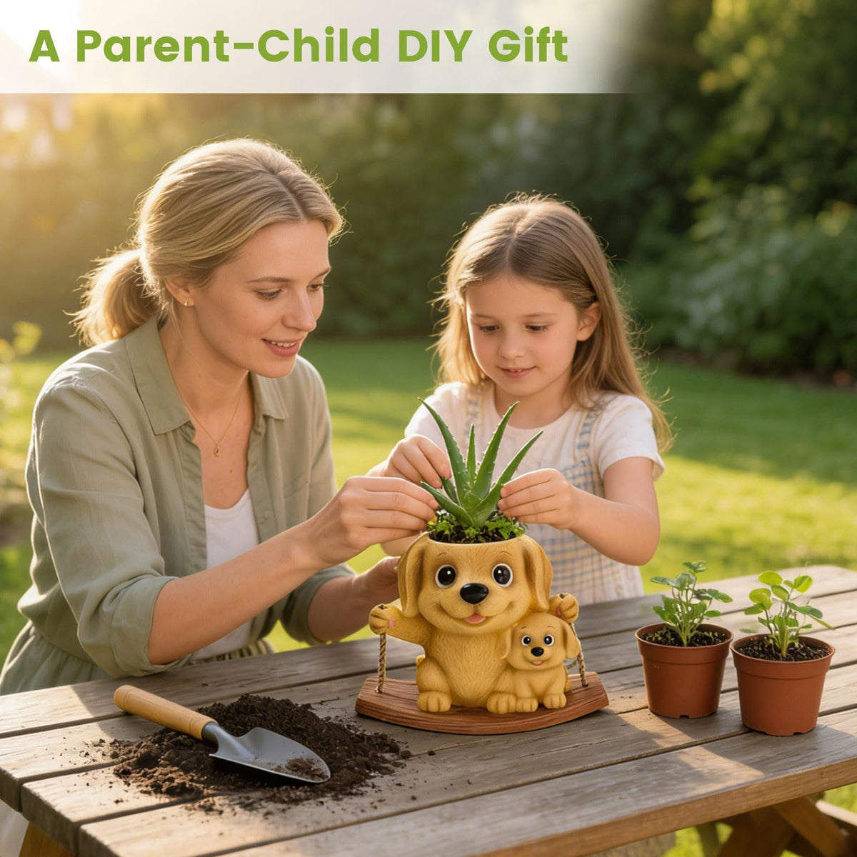 Pinkoriart gift idea for dog lovers and plant enthusiasts.