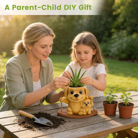 Pinkoriart gift idea for dog lovers and plant enthusiasts.
